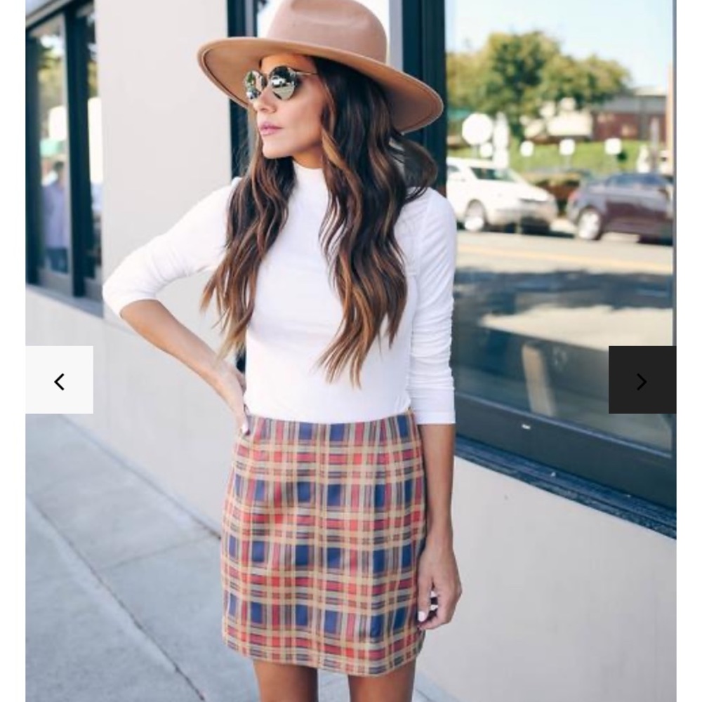 NWT!! Vici - Before the Thunder Plaid Mini Skirt